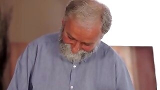 Old4k. Cute College Girl Comes To Old Teachers House For Hot Sex