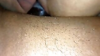 Slut wife takes on two BBCs and they cream her pussy, part 1