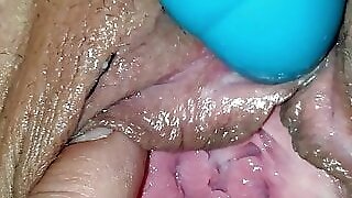 Pussy play with finger and dildo until orgasm