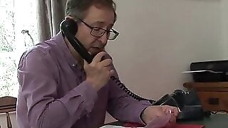 Amelia Jane Rutherford gets strapped in the chiefâ€™s office