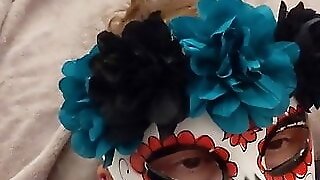 British Chubby wife takes a load to her face