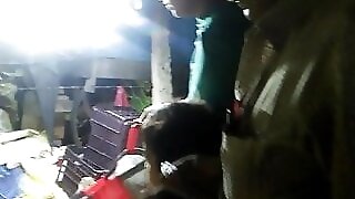 Oldman can't resist to see overbending aunty ass