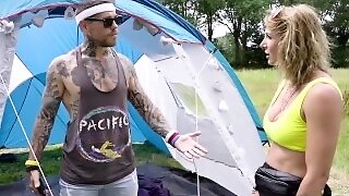 Festival Girls Shagged In The Camp site Indian hot Milf sexy Teenager 3way